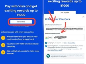 Visa card Tap to Pay offer : Claim ₹300 Vouchers  + ₹1000 amazon Vouchers