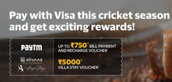 Visa card Tap to Pay offer : Claim ₹750 Paytm + ₹5000 FREE Hotel Vouchers