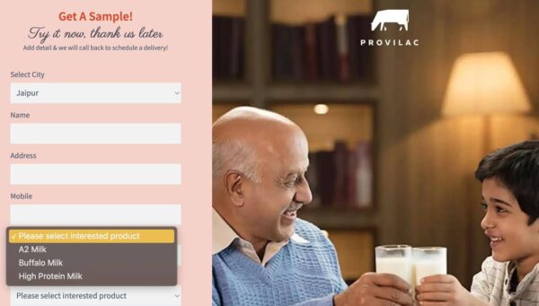Provilac Farm Fresh Milk Sample for FREE