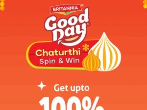 Britannia Good Day : Chaturthi Spin & Win 100% Cashback