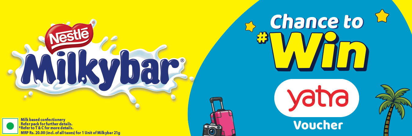 Nestlé Milkybar Scan & Win Offer : Win Yatra voucher | Lot code added